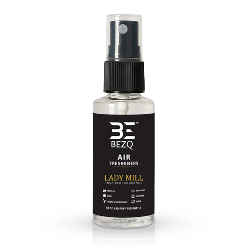 Lady Mill inspired fragrance air freshener spray bottle for cars, home, and more